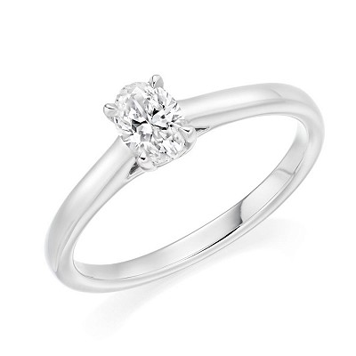 Oval Cut Diamond Solitaire Ring