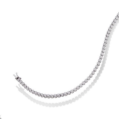 White Gold Round Brilliant Cut Diamond Bracelet